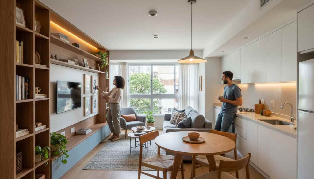 Apartamento compacto bem planejado