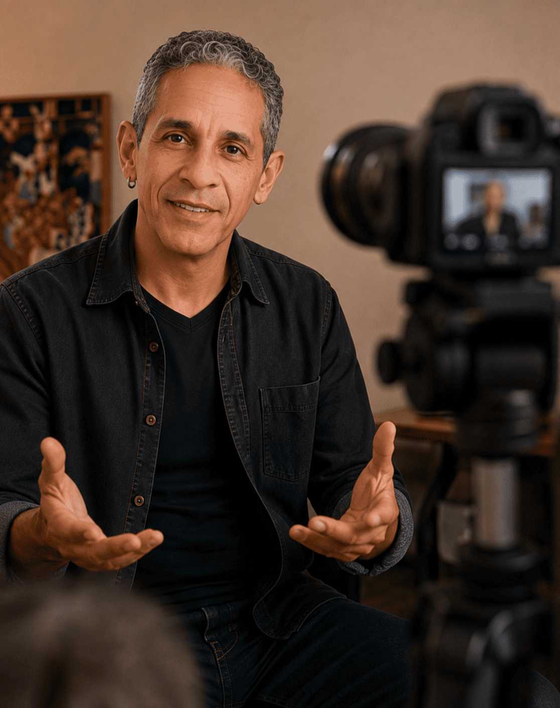 Marco Biofli no Ateliê Heliane Arte Cultura, no Itaim Bibi