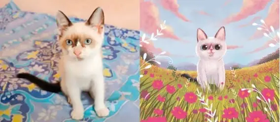 Saga e sua releitura artística para o projeto Artistas do Brasil Pets