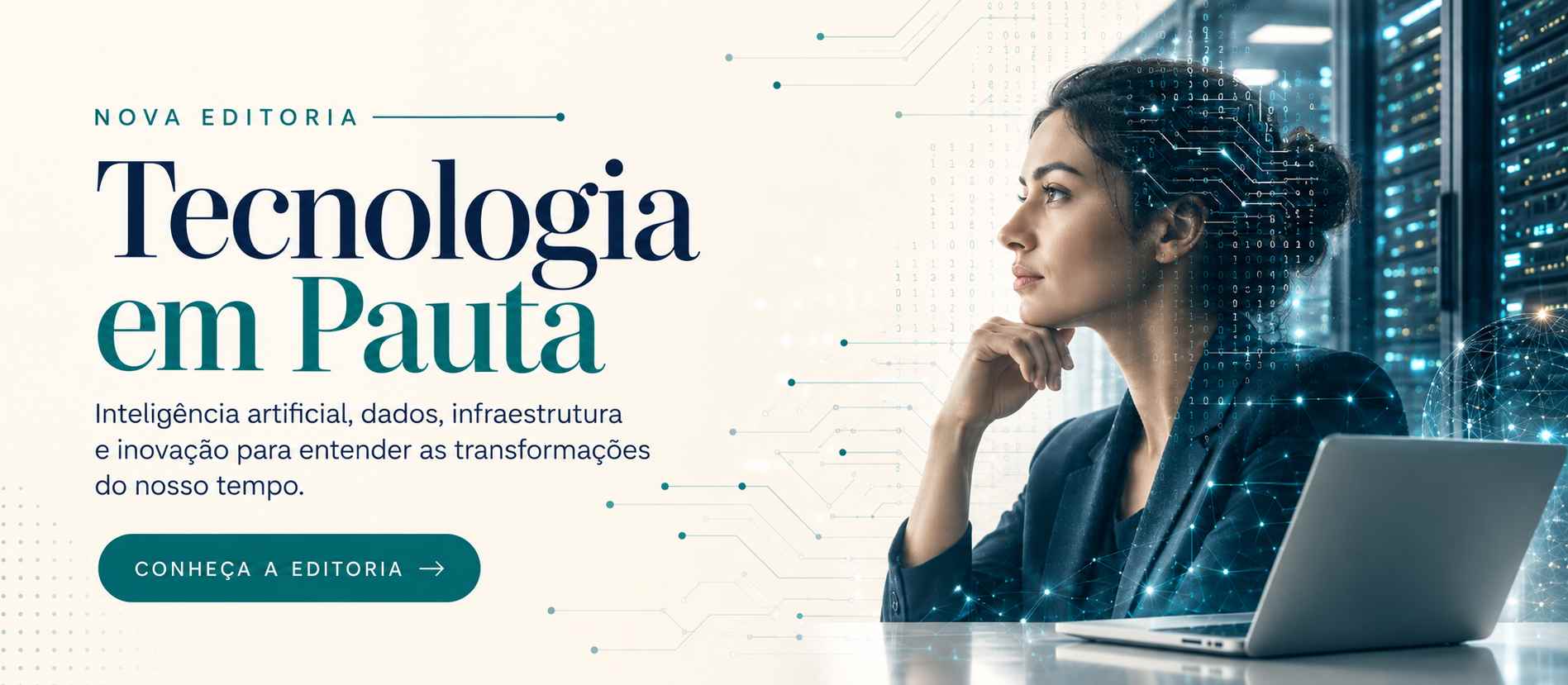 Tecnologia em Pauta, editoria do Portal Pinheiros sobre inteligência artificial, dados, infraestrutura e inovação