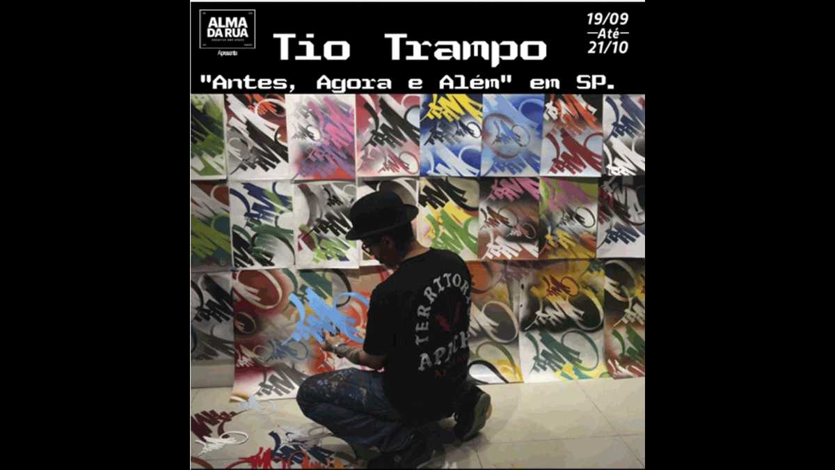 Tio Trampo na Galeria Alma da Rua, no Beco do Batman