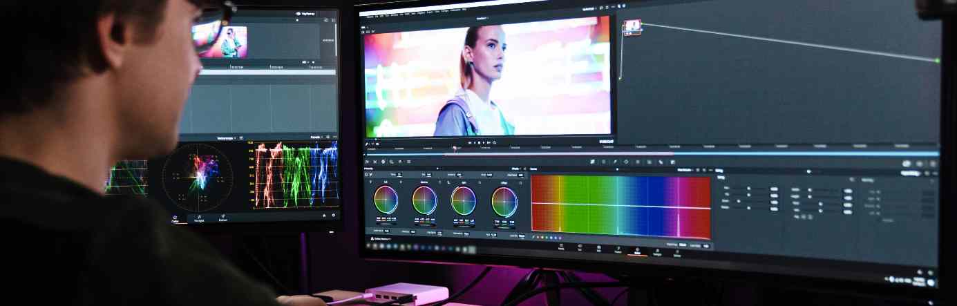 Ilha de edição profissional e infraestrutura tecnológica do audiovisual